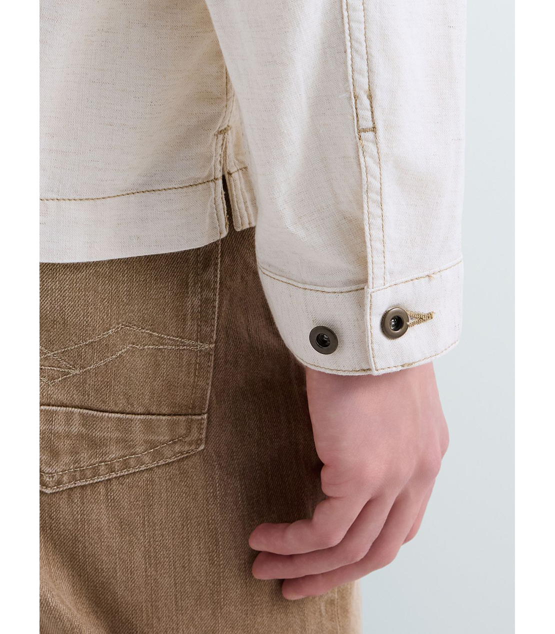 デニムオーバーシャツ（セットアップ） 詳細画像 アイボリー 7